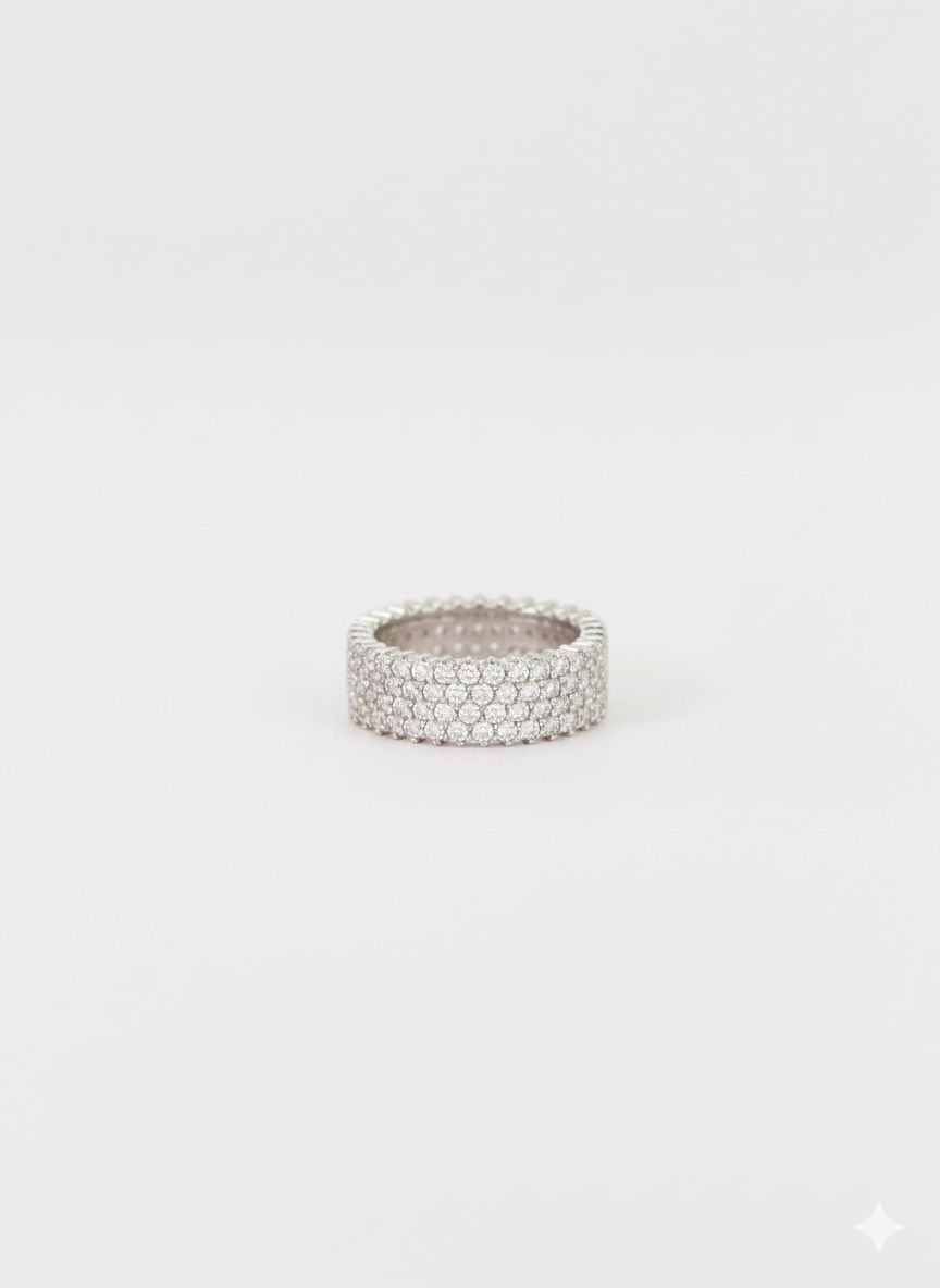 Premium 92.5 Silver Wedding-Eternity Ring